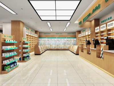 新中式药店3D模型下载